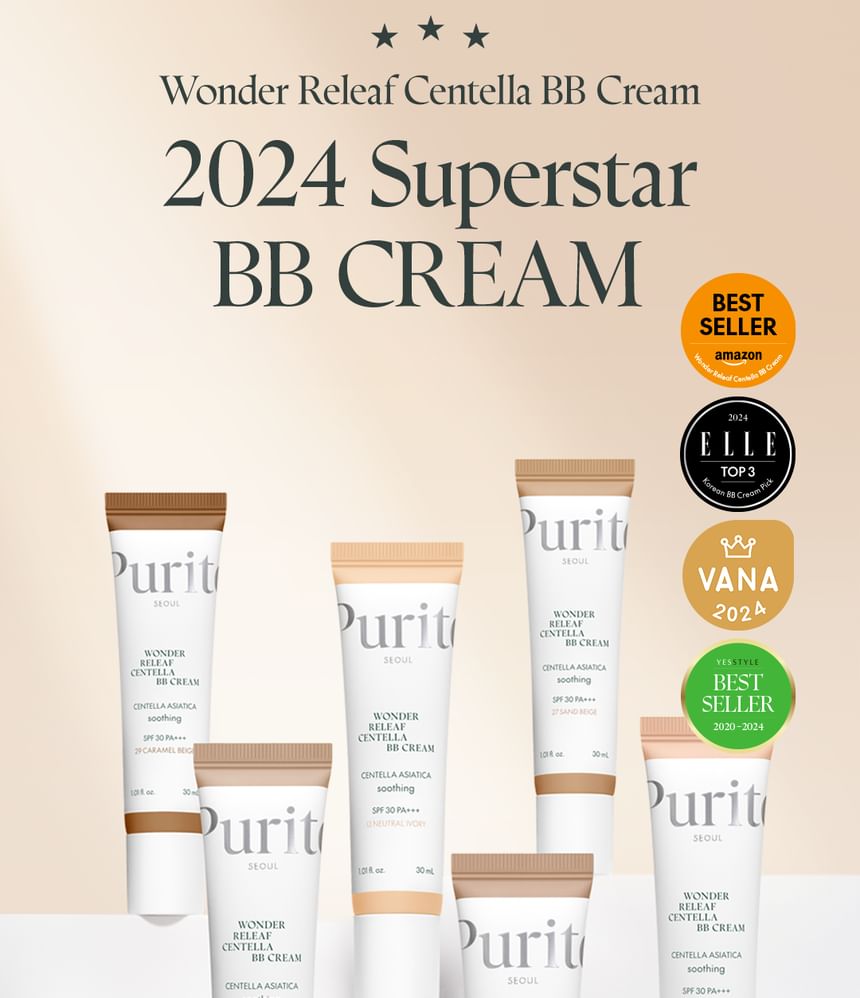 Purito SEOUL - Wonder Releaf Centella BB Cream - 6 kleuren