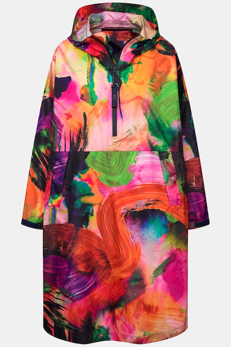 Funktions-Regencape, Unisex, Print, Kapuze