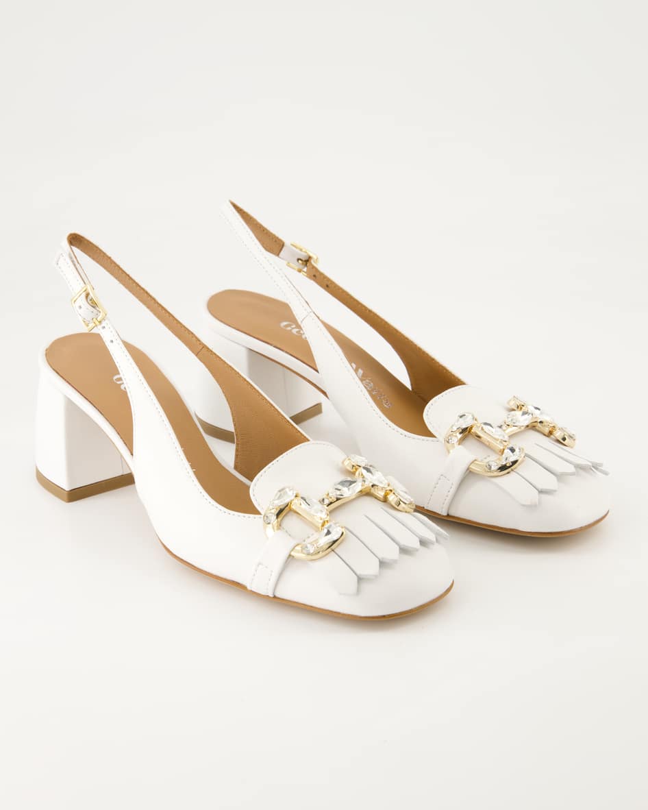 George Watts L6002 Slingpumps in Weiß