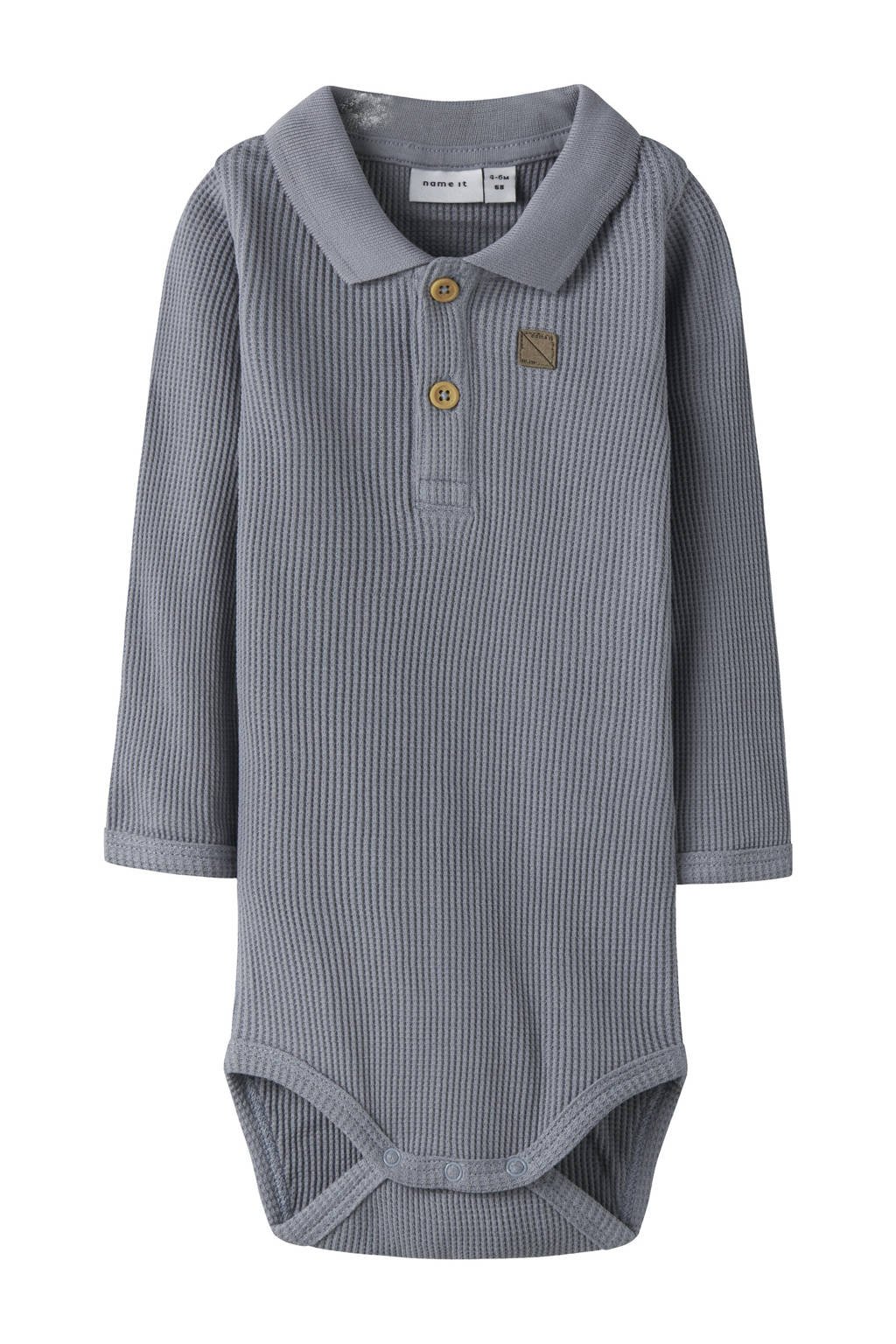 NAME IT BABY romper grijsblauw