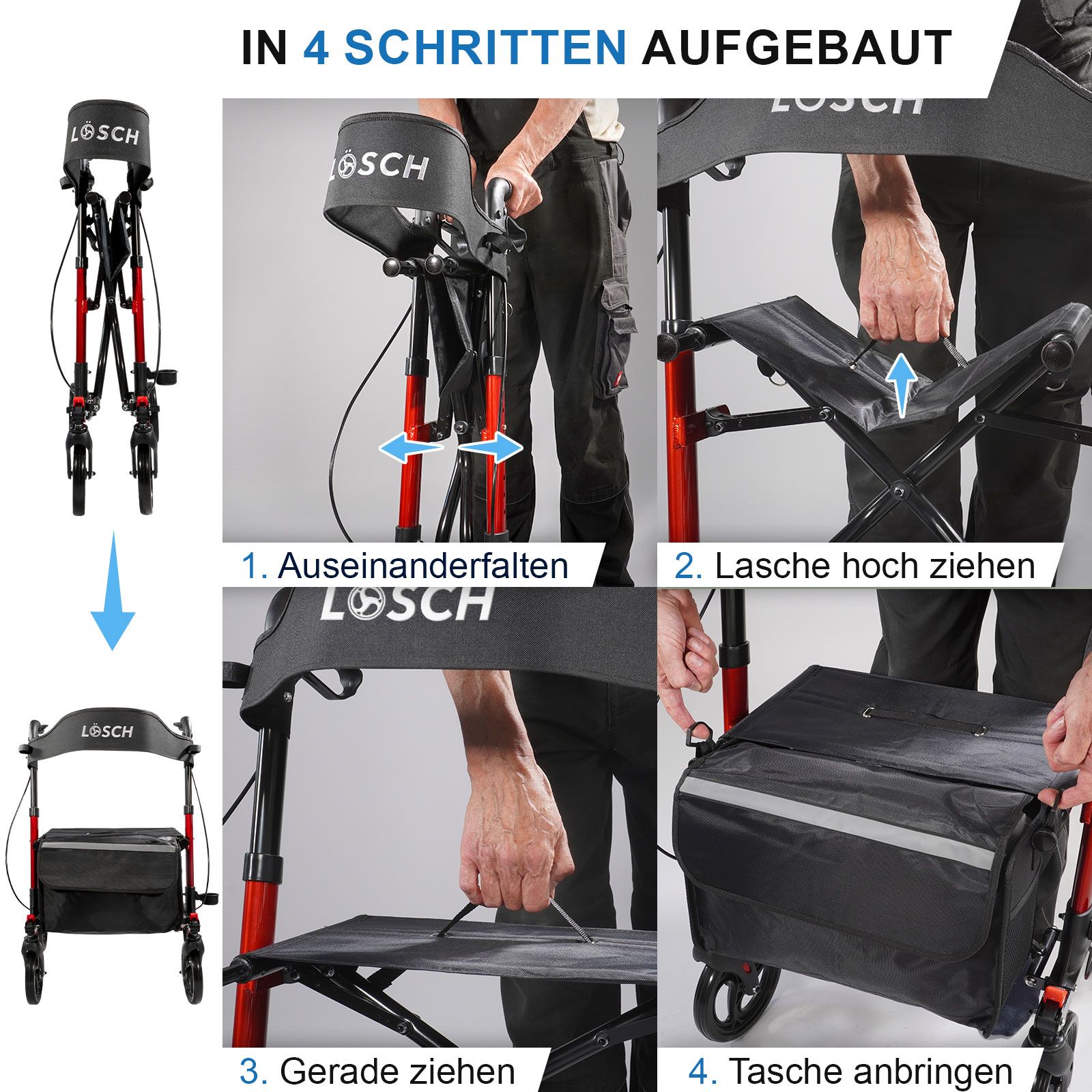 Rollator Tabas Mobility Rot
