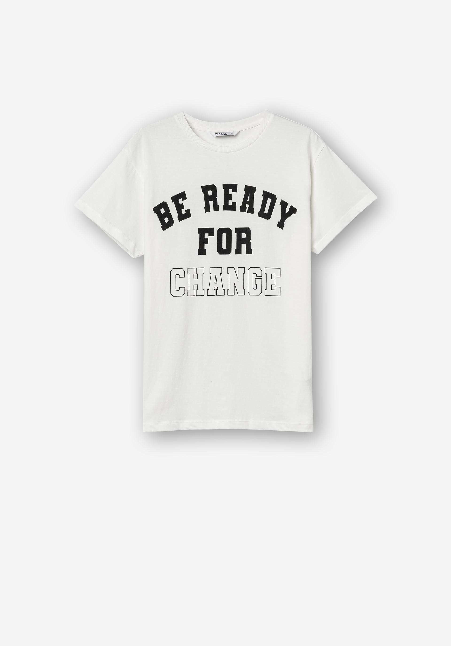 T-shirt com Texto Frontal