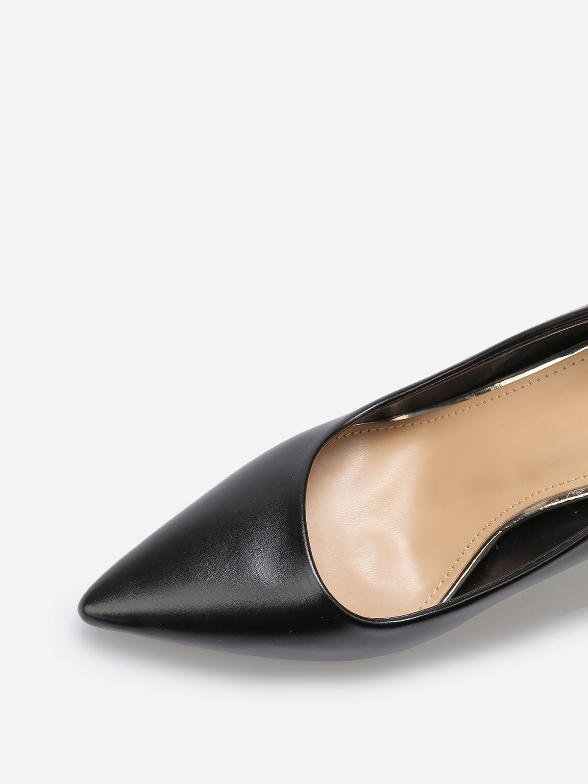 Stilettos pointus à talon verni- Noir