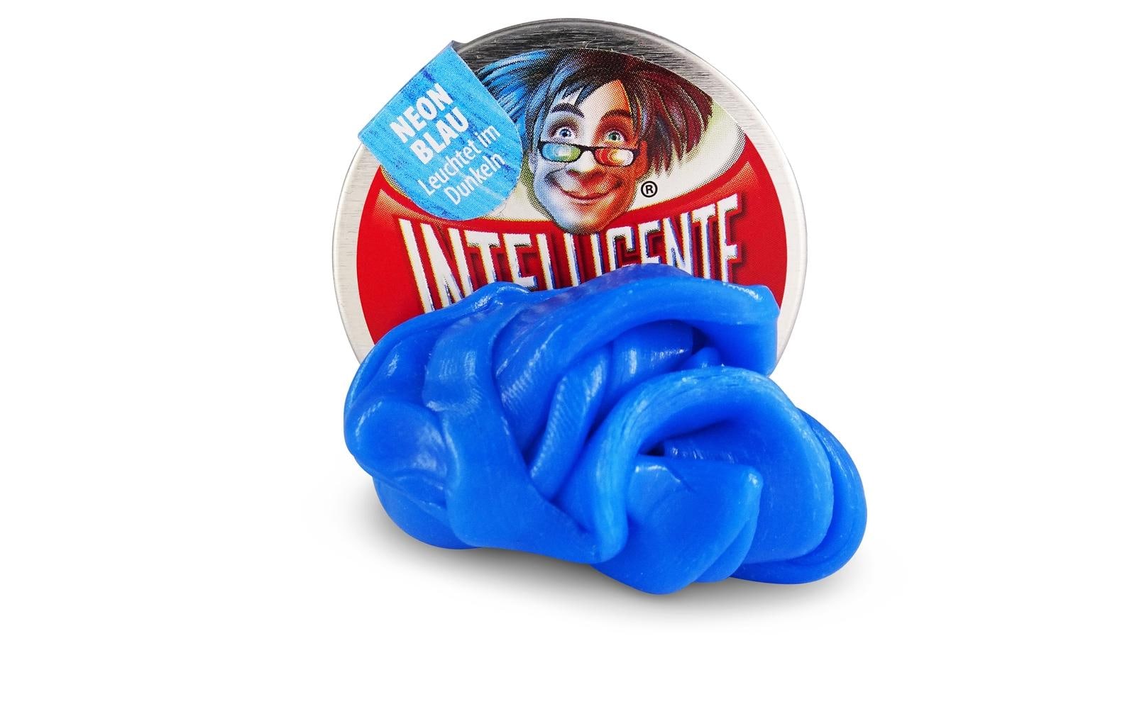 Knetmasse Kleine Dosen Neon Blau 18 GrammClevere Knete mit besonderen Eigenschaften und in praktischer Metalldose