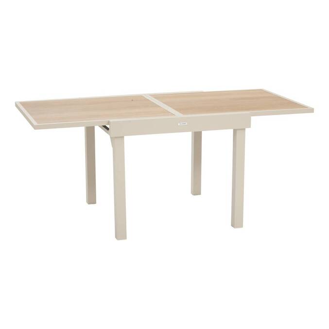 Table de jardin extensible carréee PIAZZA Epeautre / Argile