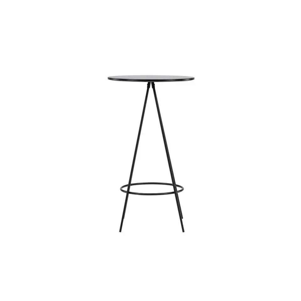 Bartafel Zwart Hout - 60x60x105cm - Bistro