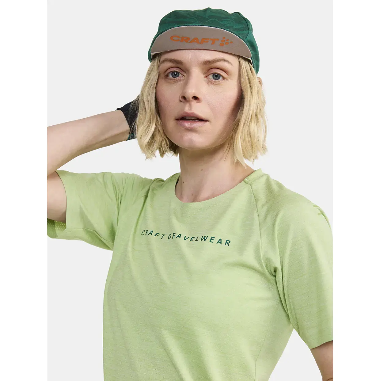 Craft ADV Gravel Fietsshirt Korte Mouwen Lichtgroen Dames
