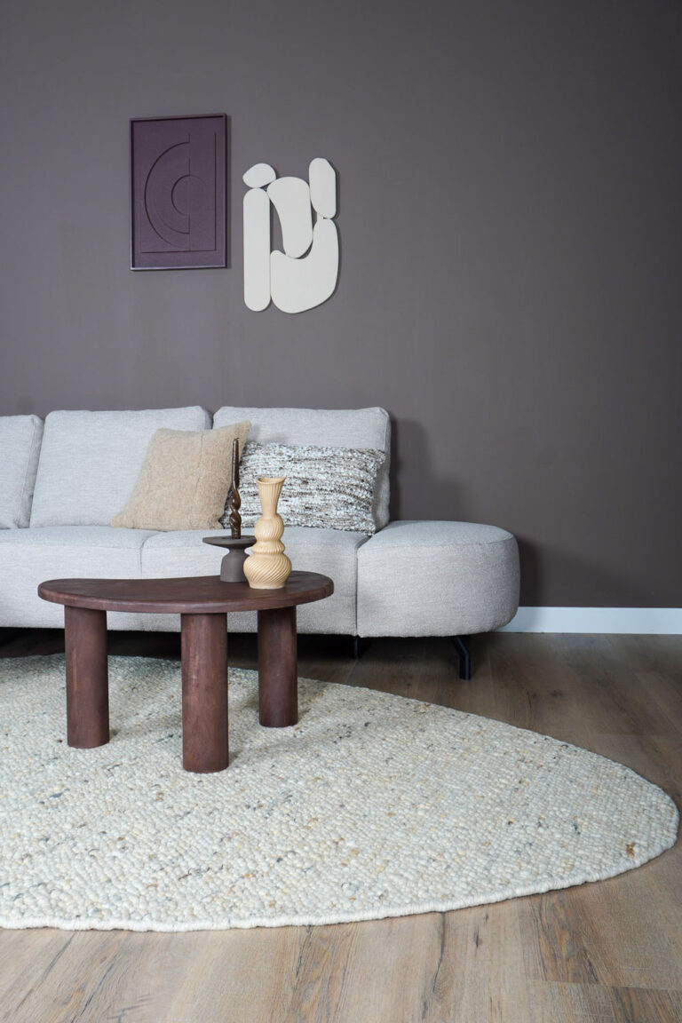 Vloerkleed Stone kiezelvormig beige 200 x 280 cm