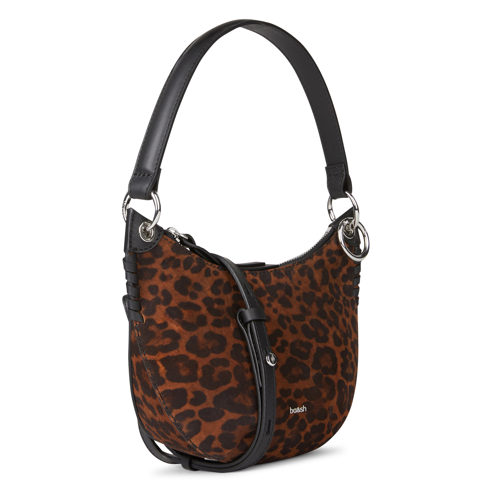 SWING - Sac à imprimé léopard en cuir | Marron