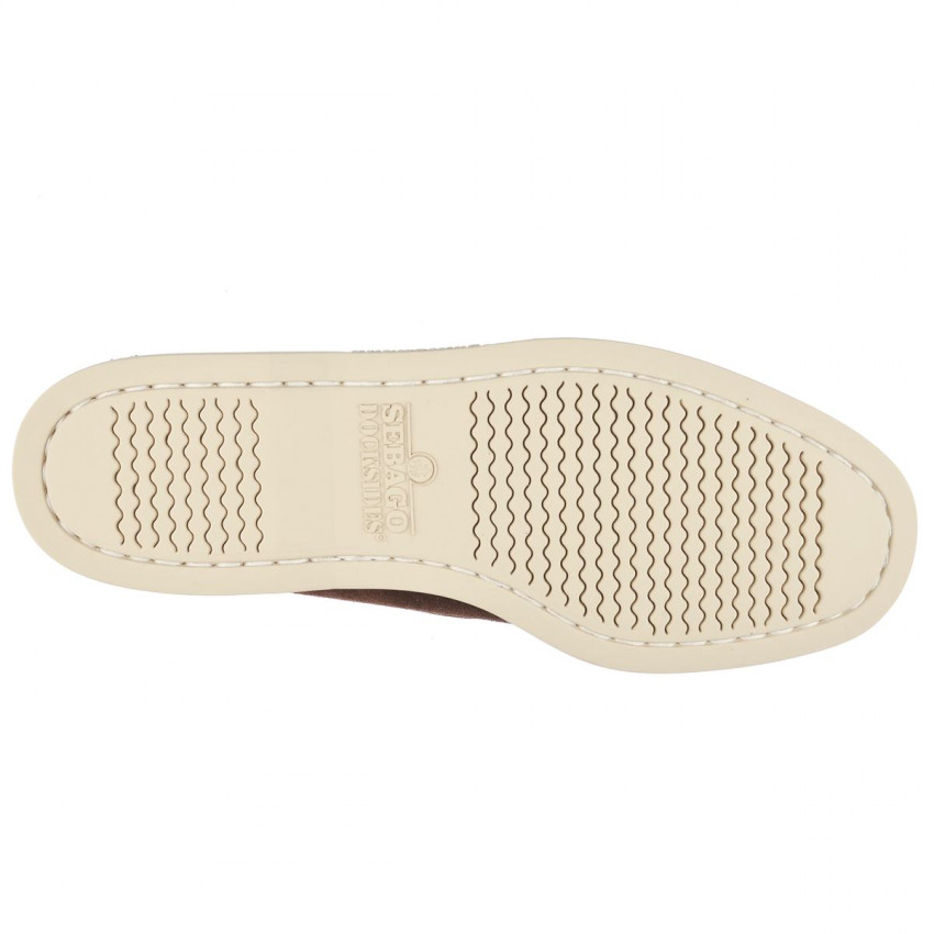 DOCKSIDES PORTLAND FLESH OUT Dark Brown-Chaussures bateau pour homme en suede Portland