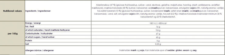 Barú Marshmallows Milk Choc Sea Salt Caramel 120g