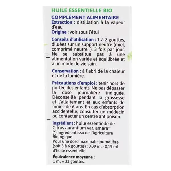Óleo Essencial de Petitgrain Bigarade Orgânico Ladrome 10ml