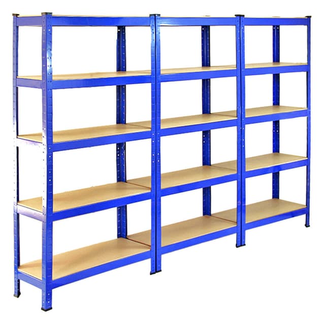 Monster Racking T-Rax Tung Duty Reoler Enheder, Blå, 75cm B, 30cm D, Sæt af 6