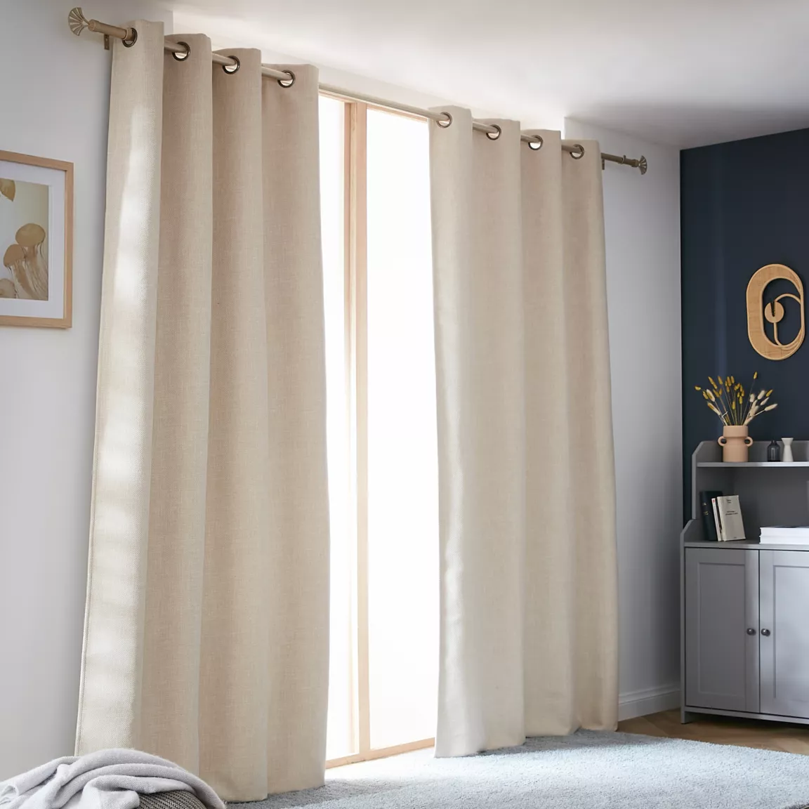 Rideau obscurcissant thermique (140 x 280 cm) Alba Beige grège