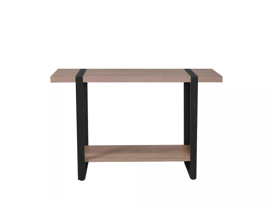 Console SINTRA 120X30 cm / Décor Chêne blanchi et métal noir