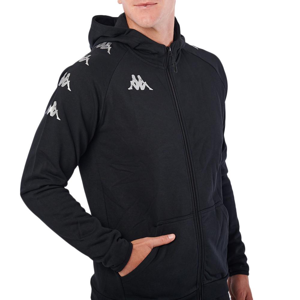 Kappa Sweat Zippé Noir/Argenté Homme Kappa Divieto