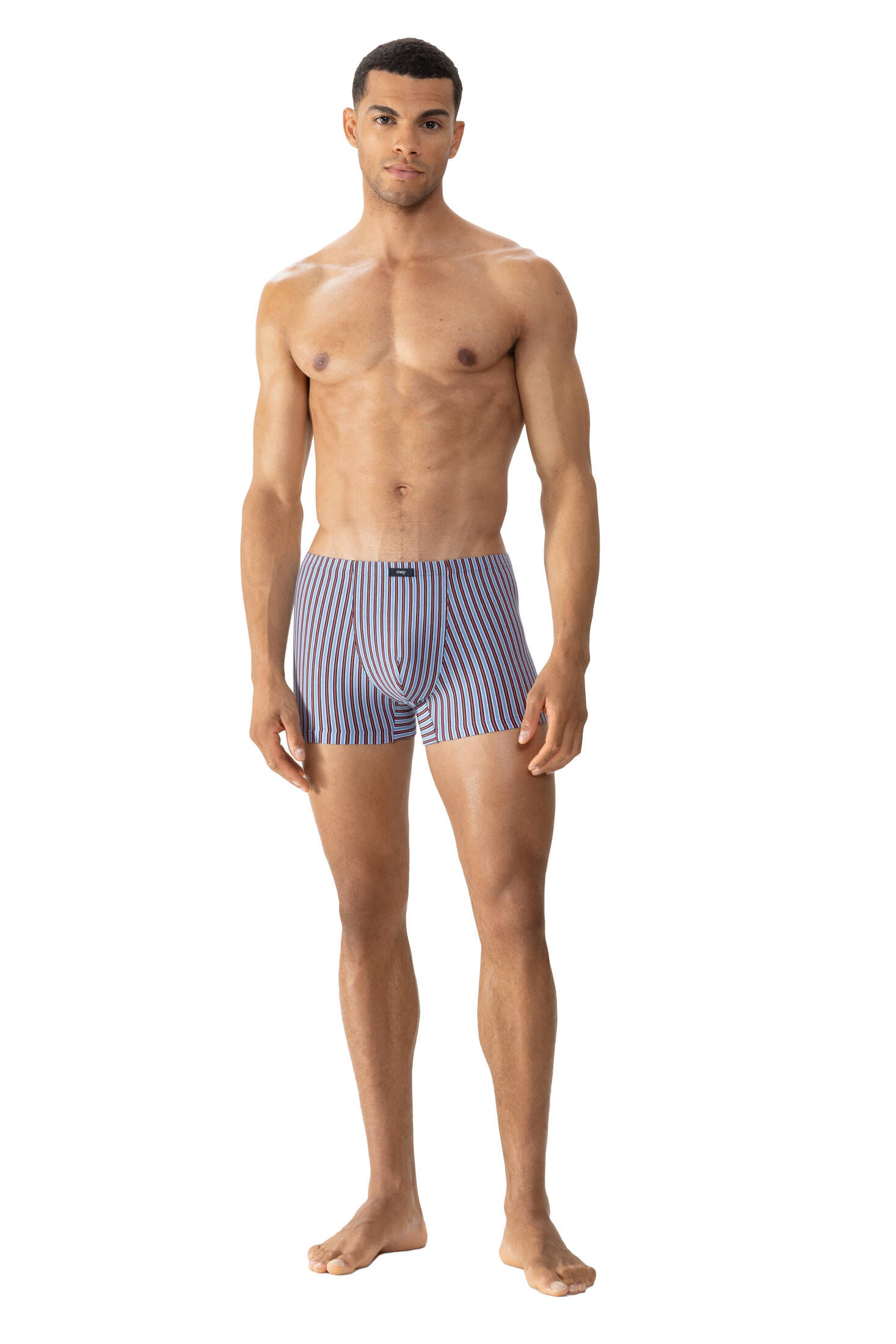 mey| Herren Shorty Serie Red Stripes