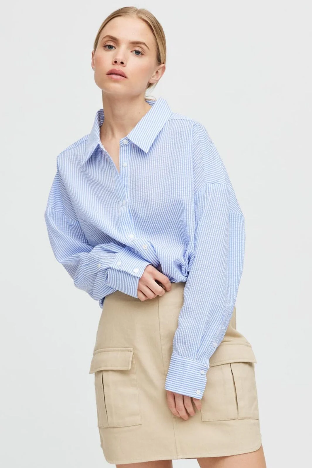 A-View Sonja Shirt 112 blue white stribe