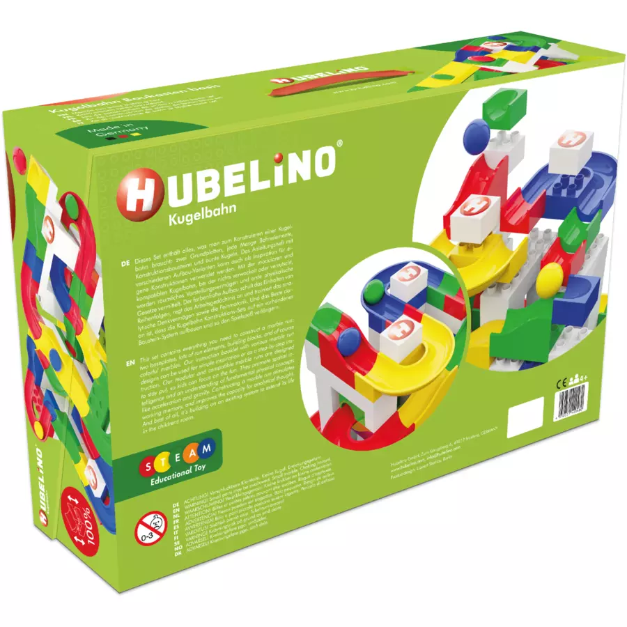 HUBELINO® Kugelbahn Baukasten Basis, 123-teilig
