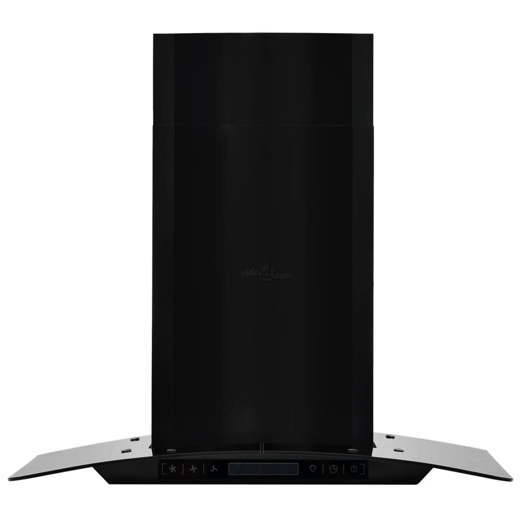 vidaXL Wandafzuigkap, roestvrij staal, 756 m³/u, 60 cm, zwart
