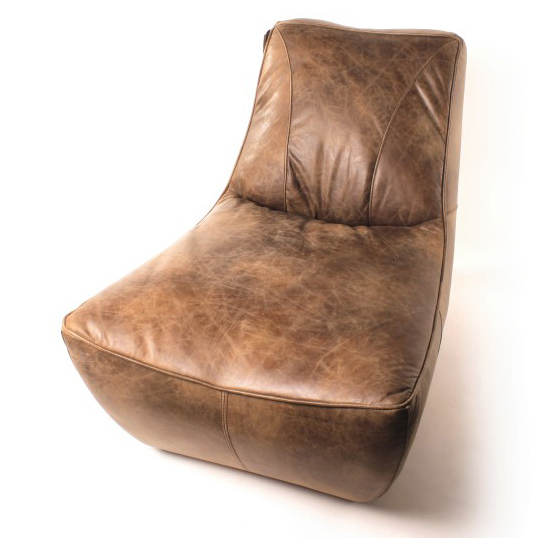 Ledersessel 'Callazzo' hellbraun, L 110 cm, B 71 cm, H 77 cm von fischer's lagerhaus