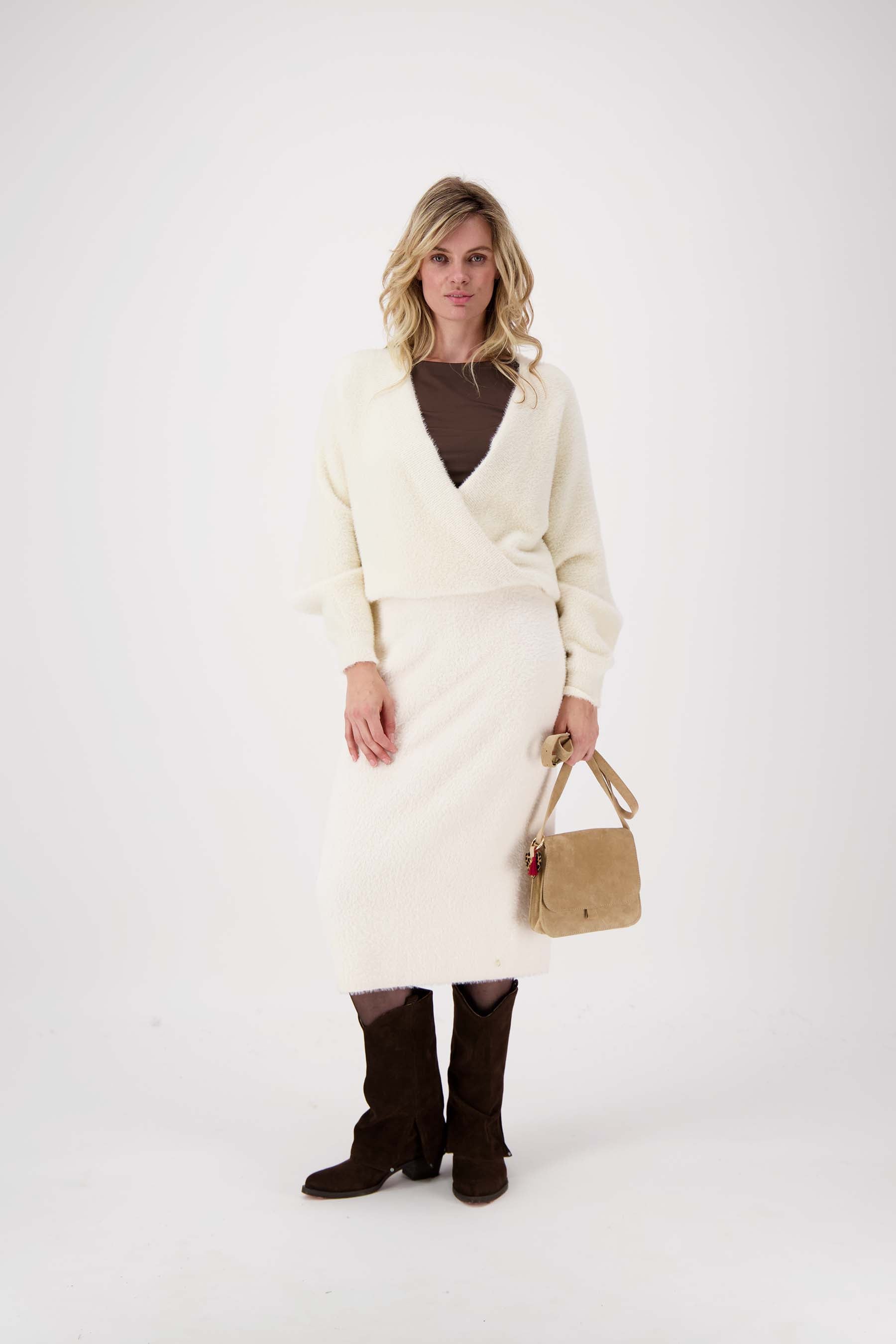 wikkel trui in fluffy garen