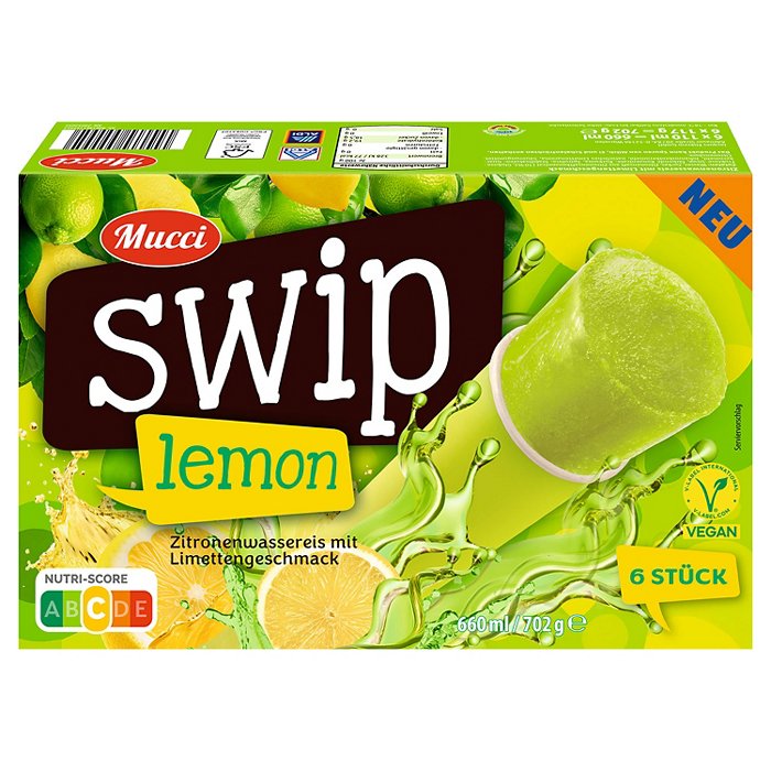 MUCCI Wassereis Swip 660 ml, Limette