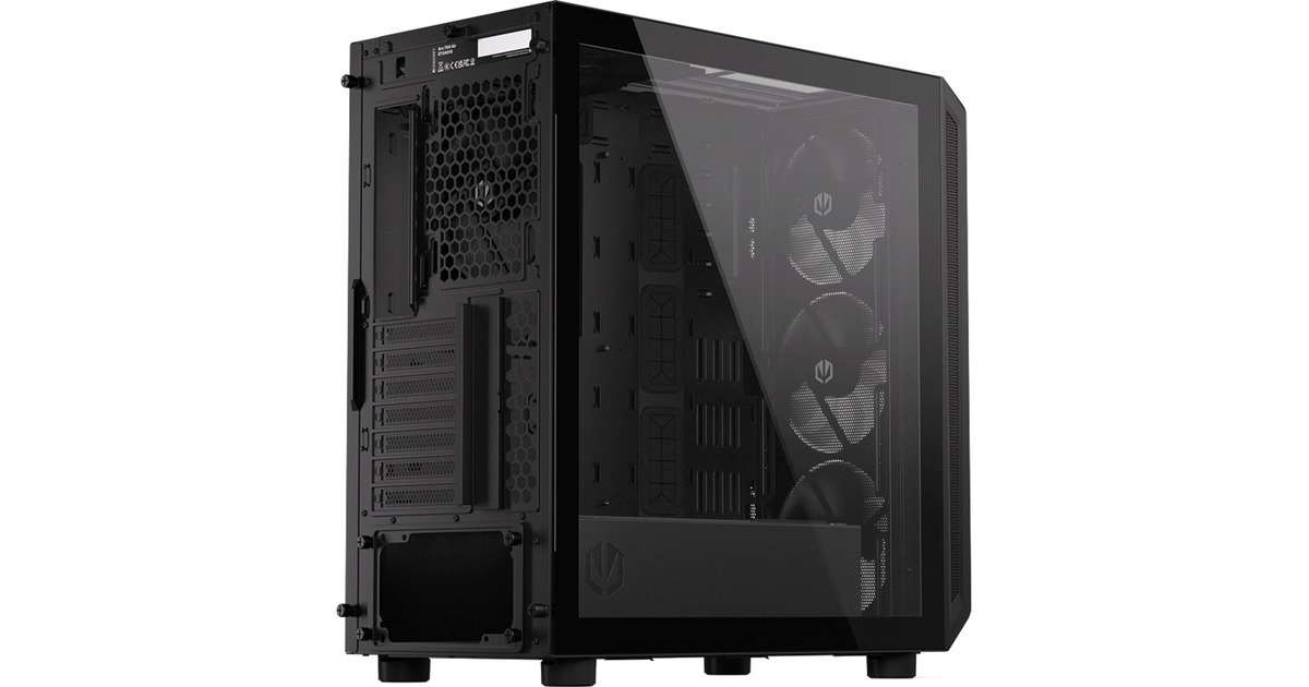 ENDORFYARX 700 Air midi tower behuizing  (Zwart | 2x USB-A | 1x USB-C | Window)