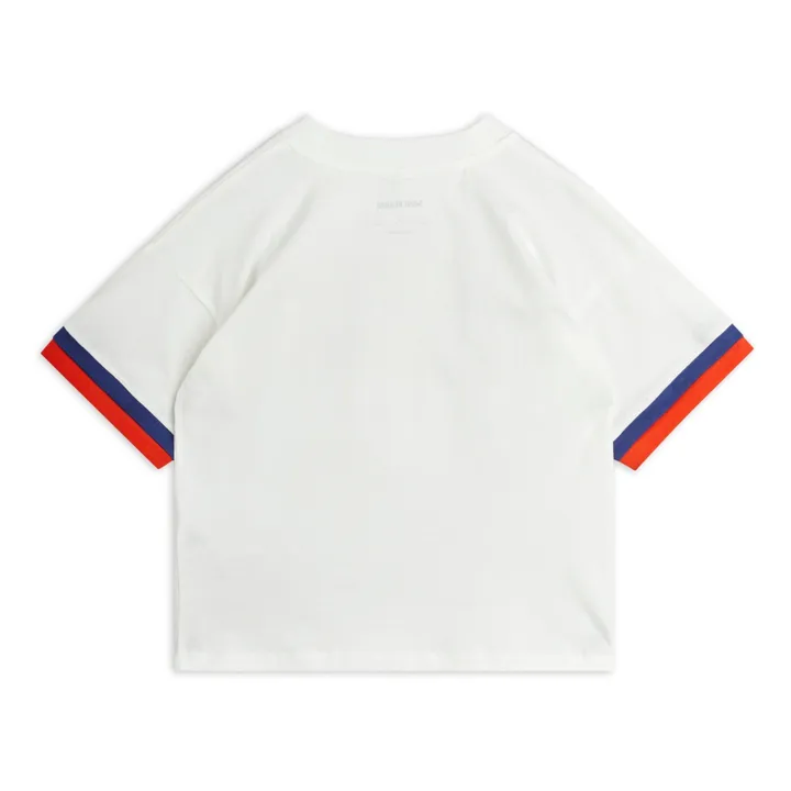 Mini Rodini T-Shirt Super Sporty Coton bio | Blanc