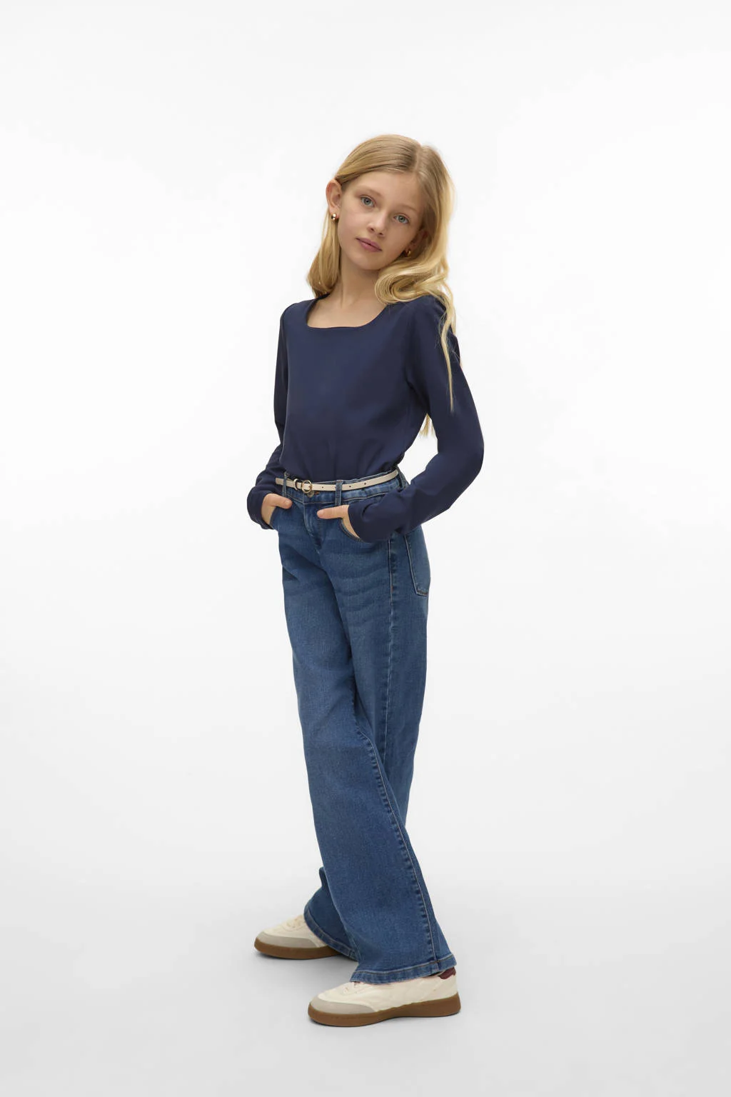 VERO MODA GIRL blousetop donkerblauw