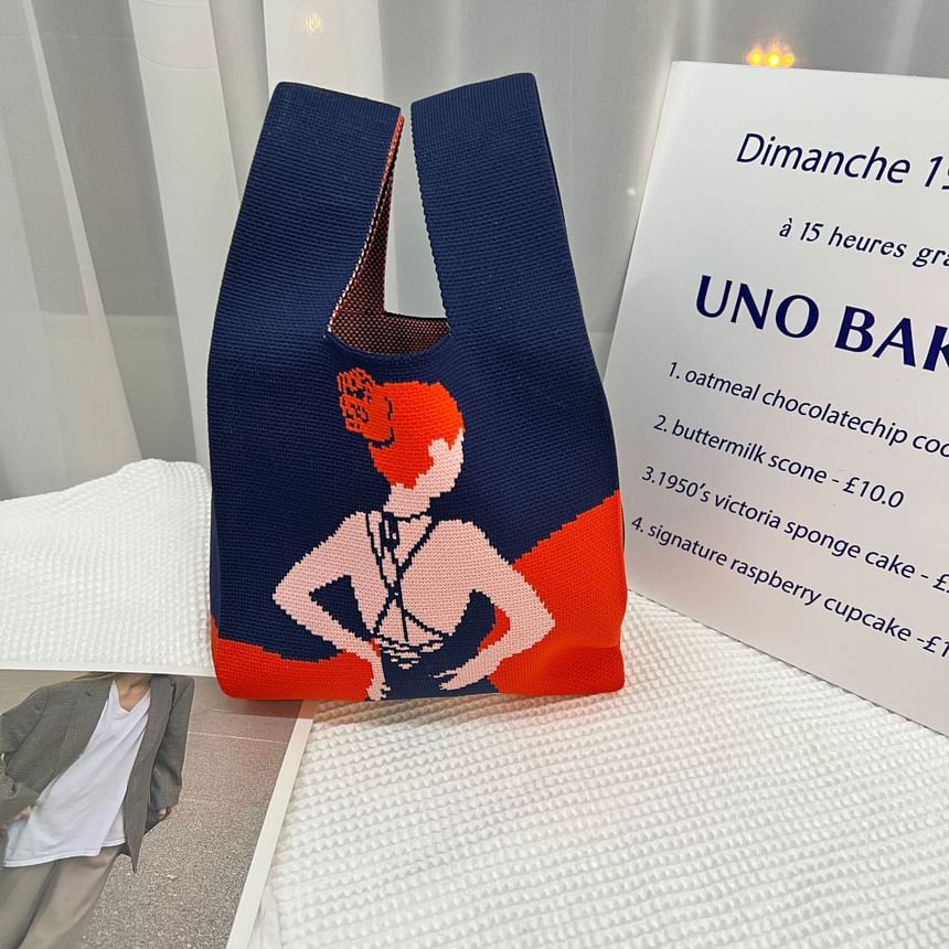 Nikifa - Gebreide draagtas met patroon