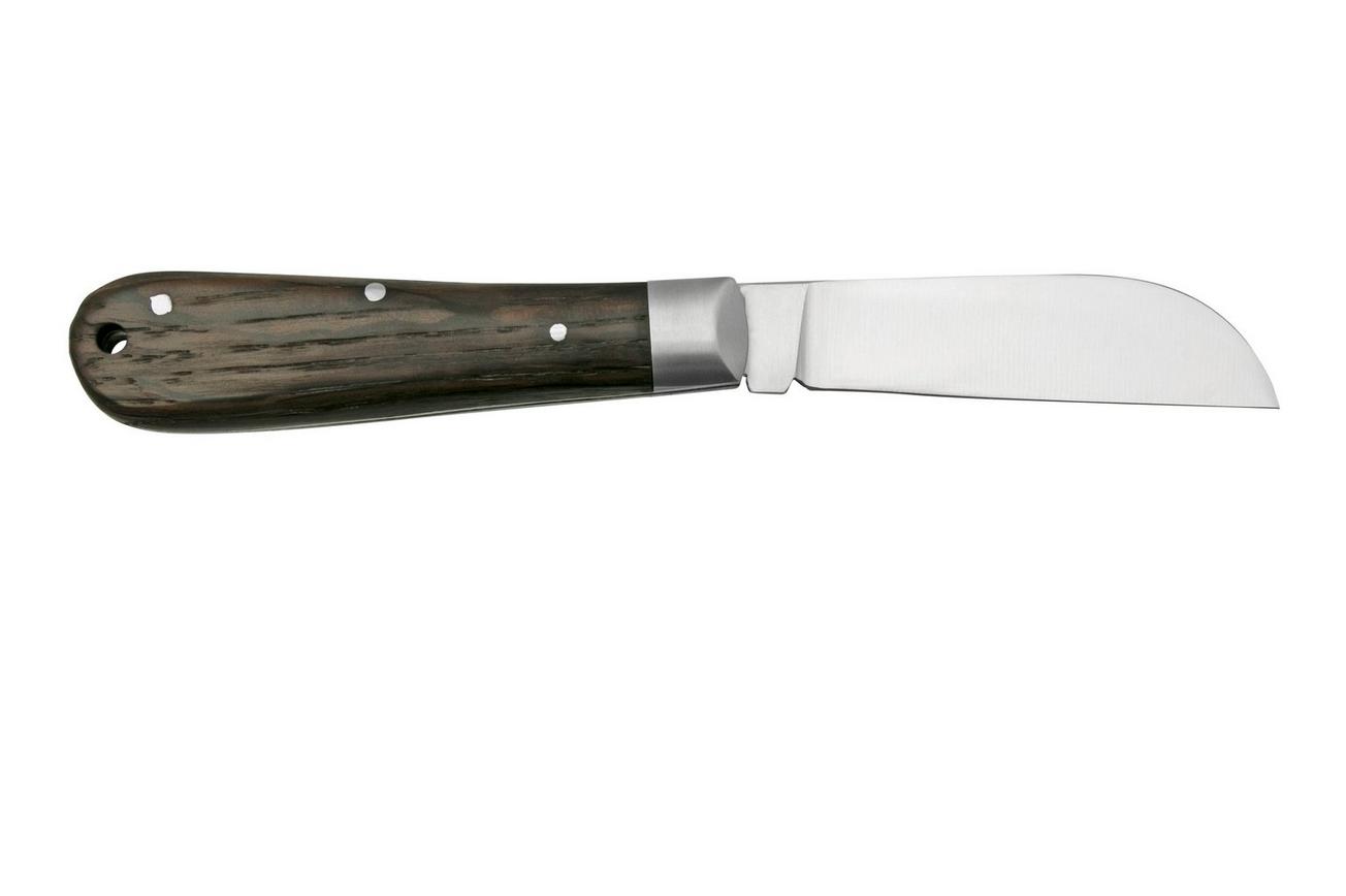 Otter Anchor Knife 171 RML Small Stainless, Smoked Oak, Stainless Anchor, zakmes