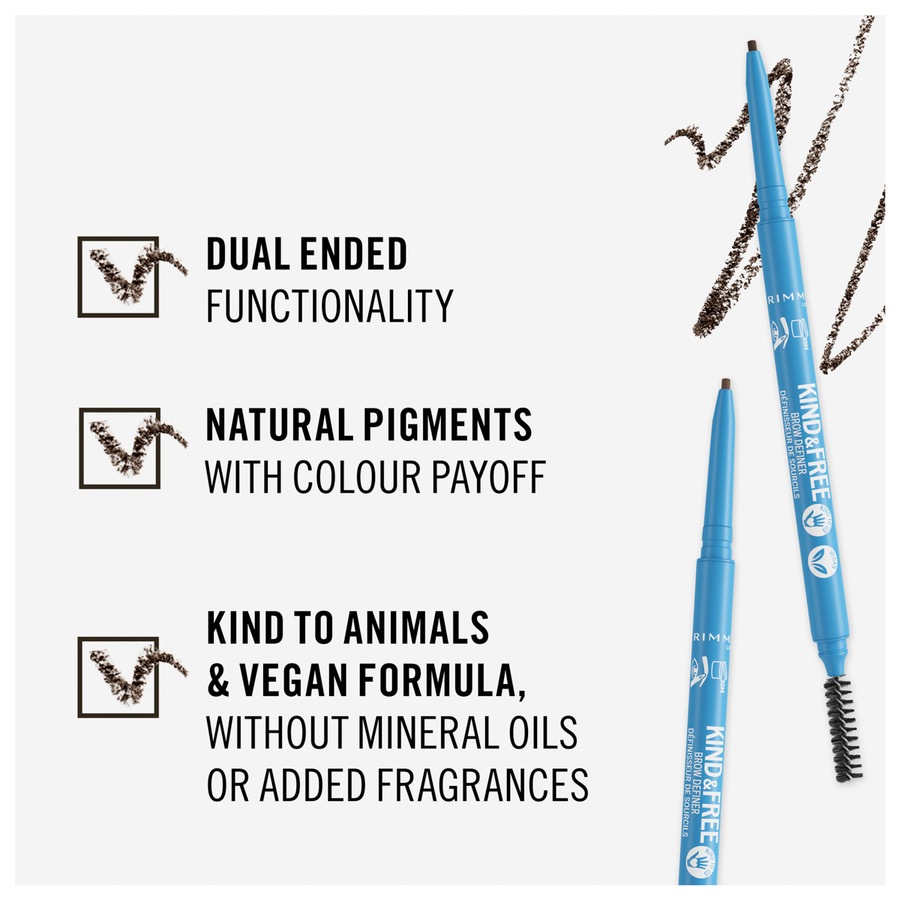 Rimmel London Kind & Free Dual Ended Brow Definer 006 Espresso 0.9g