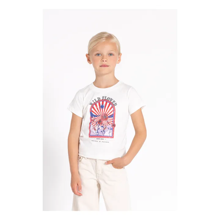 Finger in the nose T-shirt Kelly Flower | Blanc