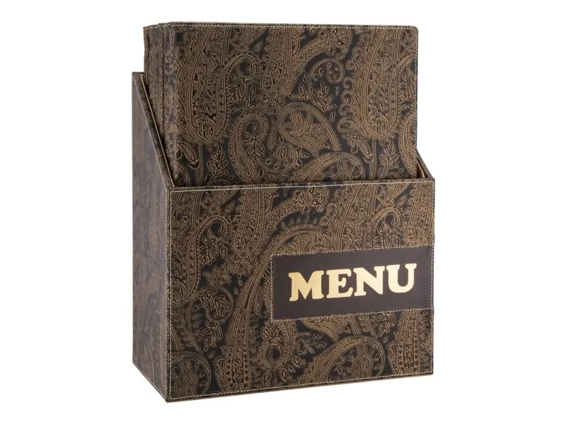 Securit® 10 stk A4 PAISLEY DESIGN menuomslag i boks