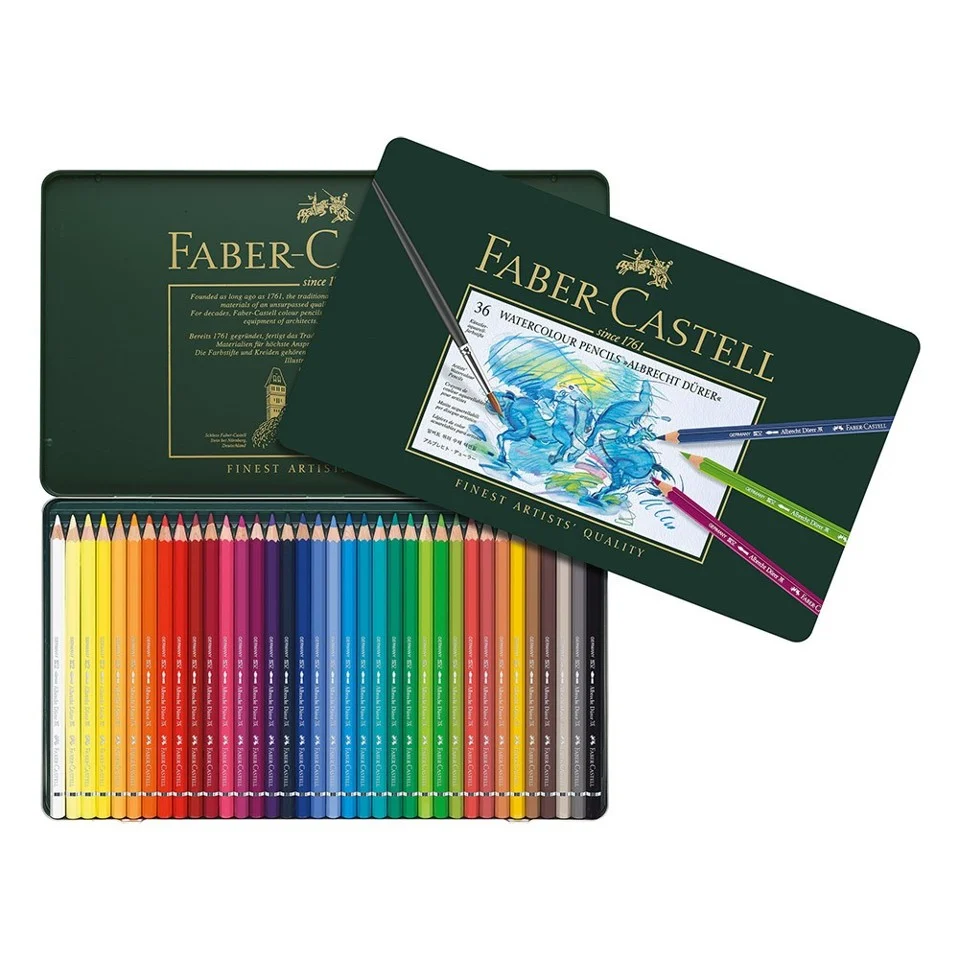 Faber-Castell - Albrecht Dürer Akvarel farveblyanter - Metalæske med 36 stk (117536)