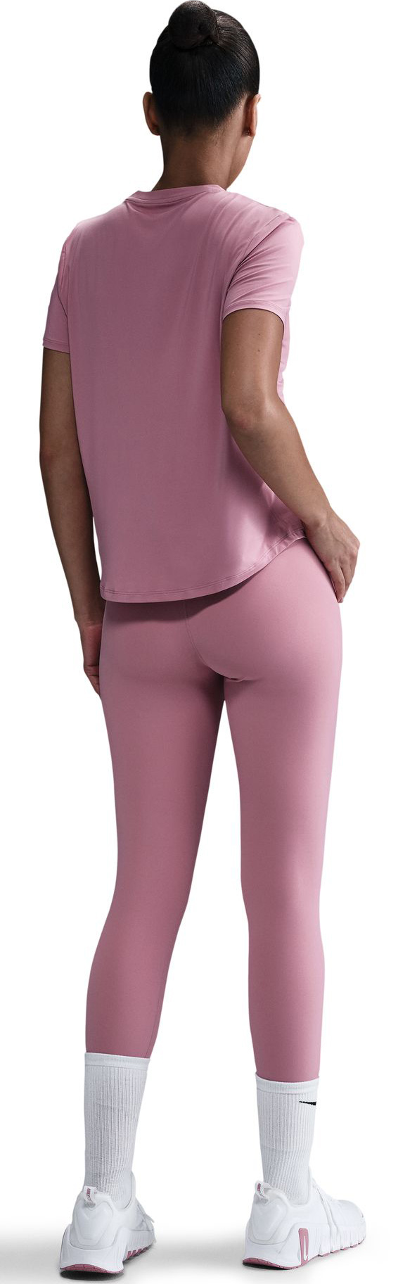 Dri-FIT One Classic SS Top Dame 699/Elemental Pink/White
