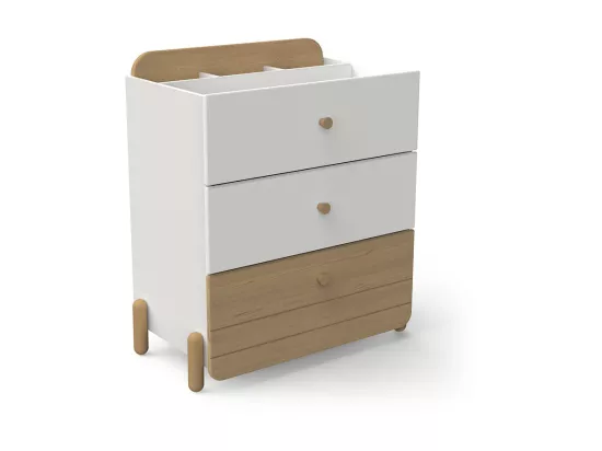 Commode 3 tiroirs Edaj blanc