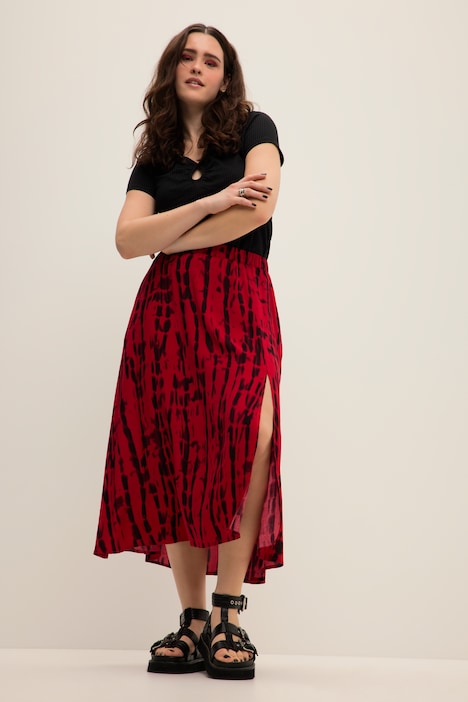 Maxirock, A-Line, Color Batik, Elastikbund