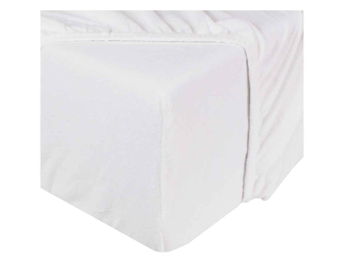 DoubleDry Molton 90 x 200 cm hoeslaken - basic wit