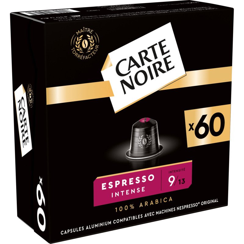 Capsules de café Carte Noire Intense N° 9 - Boîte de 60