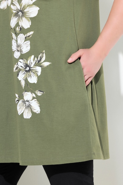 Longshirt, A-Linie, Motivdruck