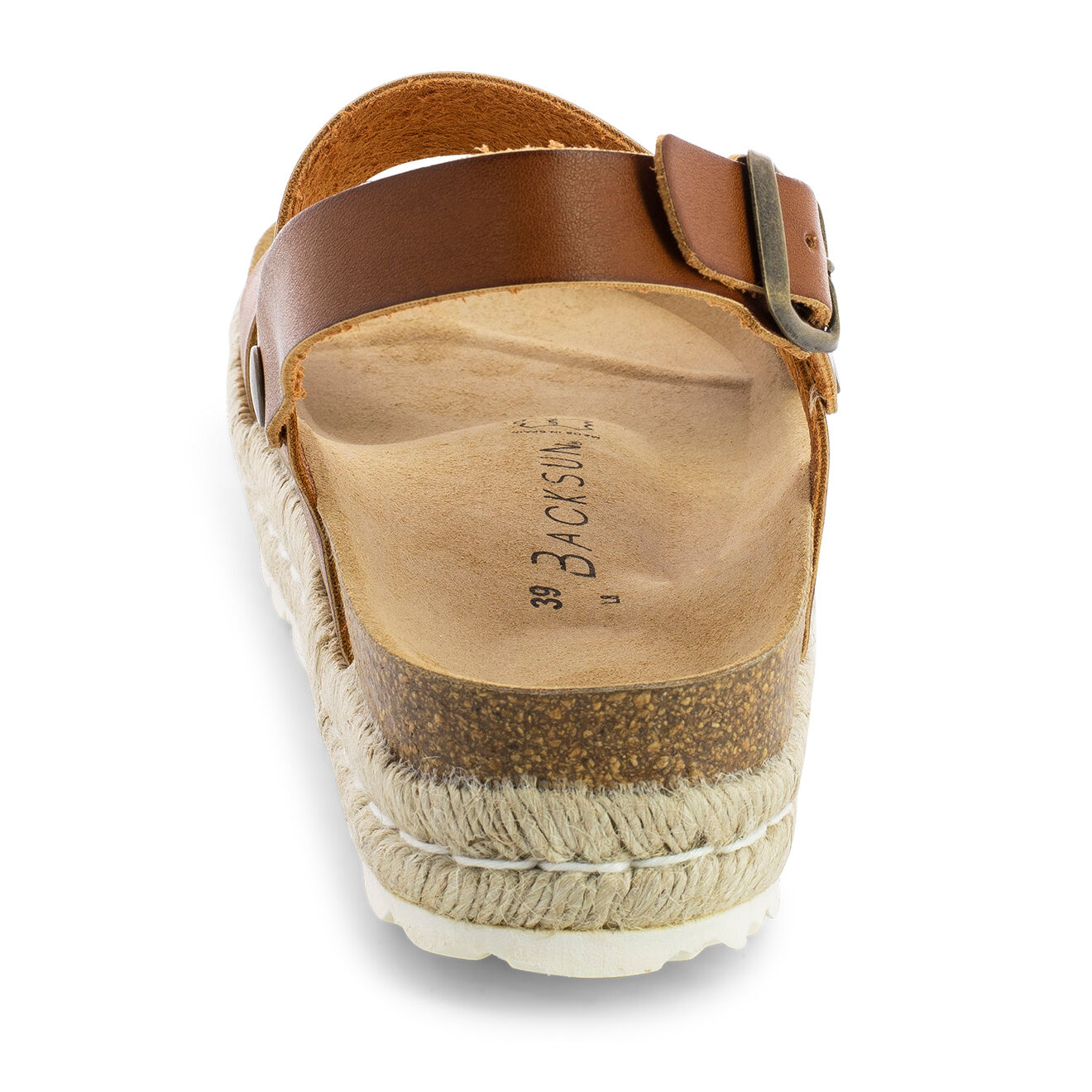 Backsun Sandales en Cuir Diadema camel