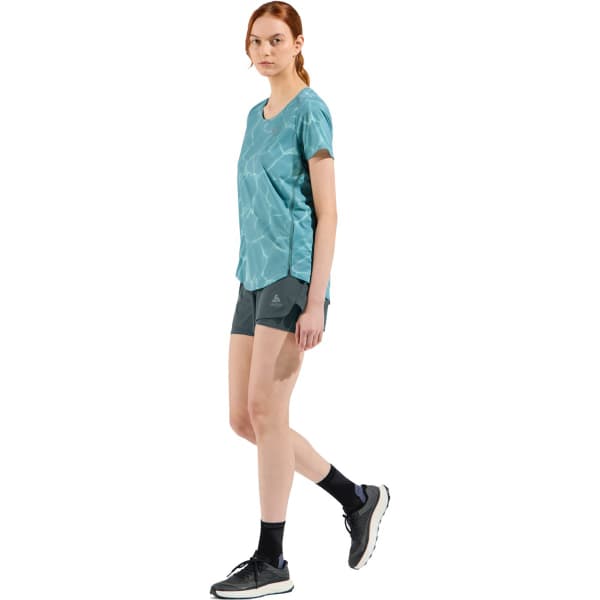 Short running ODLO ZEROWEIGHT 3 INCH 2IN1 SHORTS W DARK SLATE