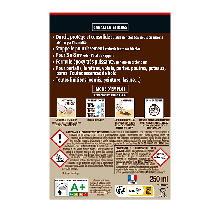 Durcisseur bois pourris Sintobois 250 gr