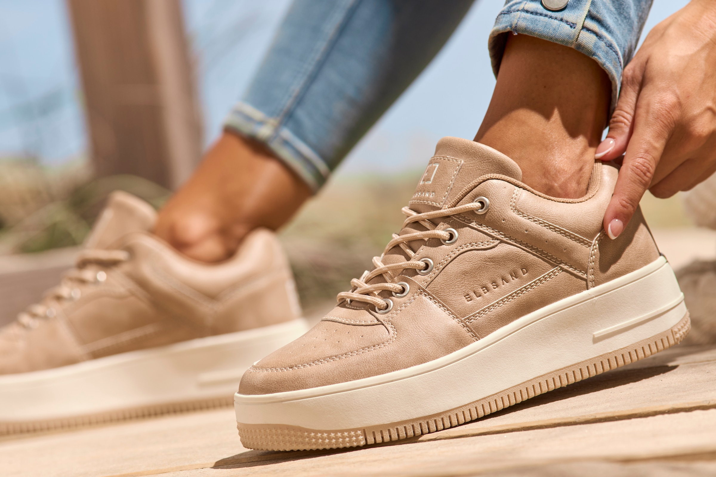 Elbsand Sneaker »Schnürschuh, Freizeitschuh, Halbschuh, Schnürhalbschuh, Turnschuh«  mit modischer Plateausohle