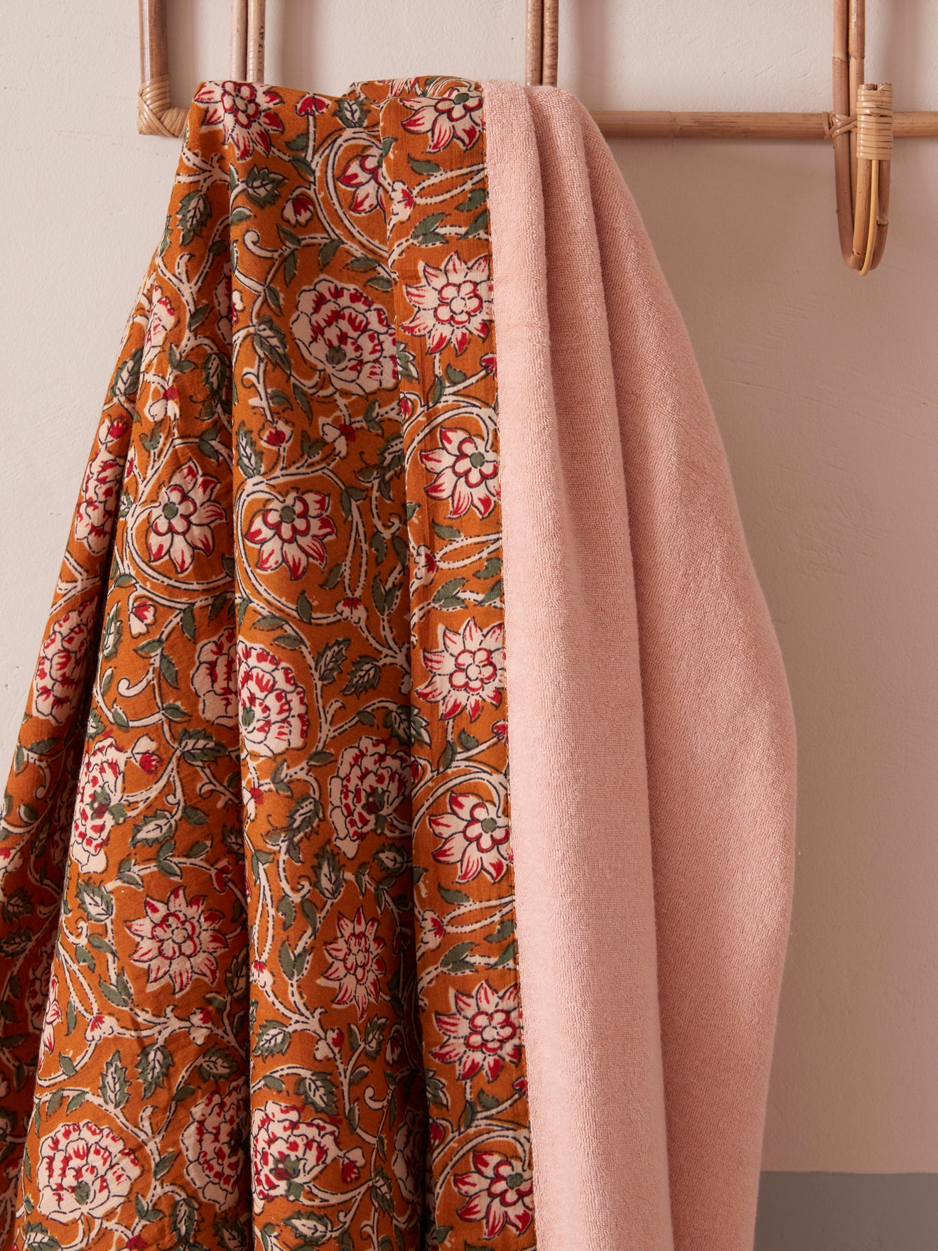 Fouta indienne doublée éponge