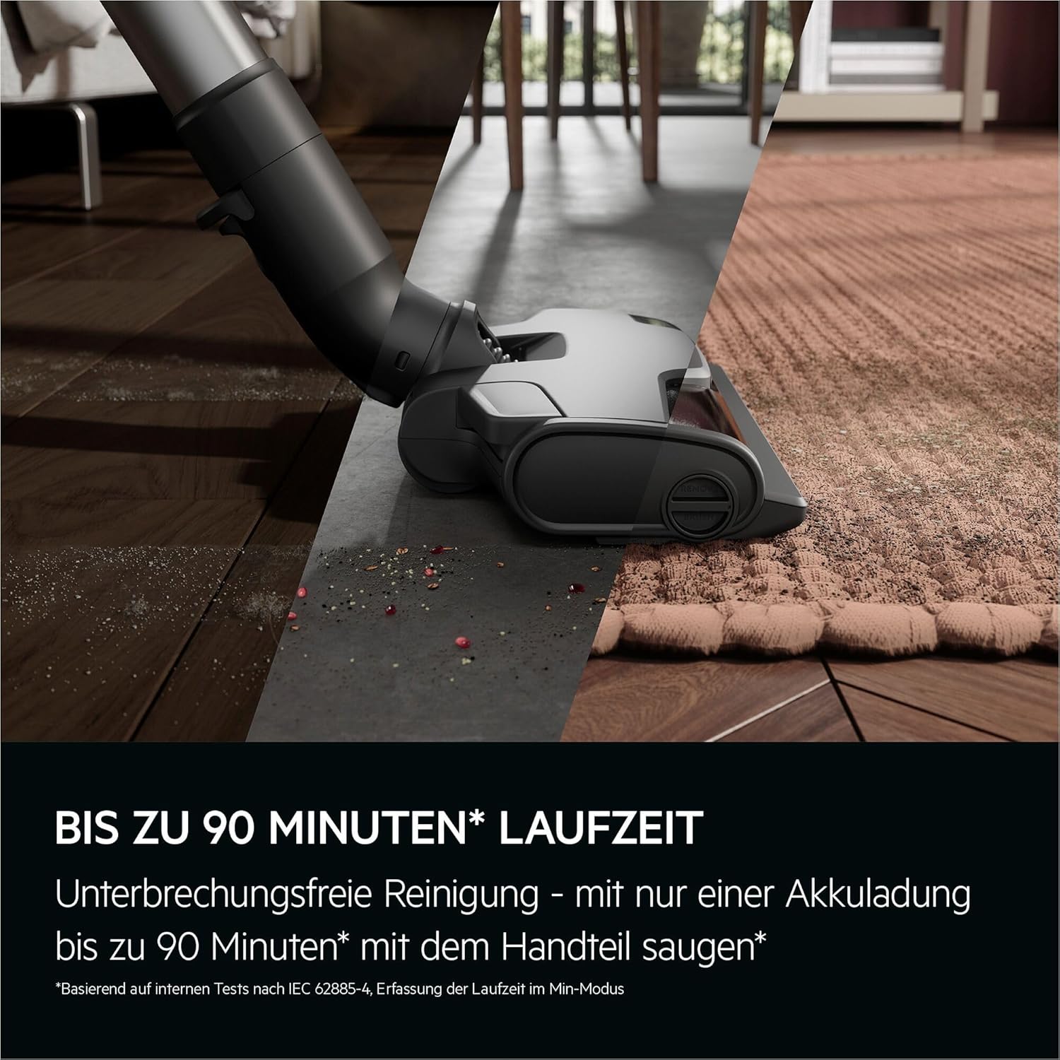 AEG Ultimate 8000 Akku Staubsauger mit Absaugstation, Automatik-verlängert Laufzeit, 5-Stufen Filtration, für Hartboden, Teppich, Tierhaare, 25V Akku wechselbar, 400 ml, Dunkelgrau, AP83AB25DG