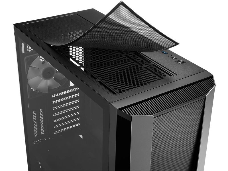 Sharkoon PC-Gehäuse TG7M RGB Gaming-Mini-Tower mit Sichtfenster und RGB-Beleuchtung
