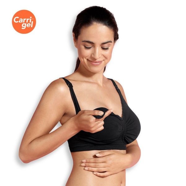 Carriwell Padded Gelbeugel Voedingsbh Zwart